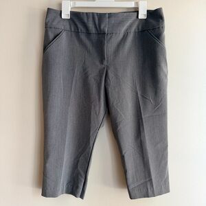Nicole Miller Heather Gray Cropped Trousers- Size 10